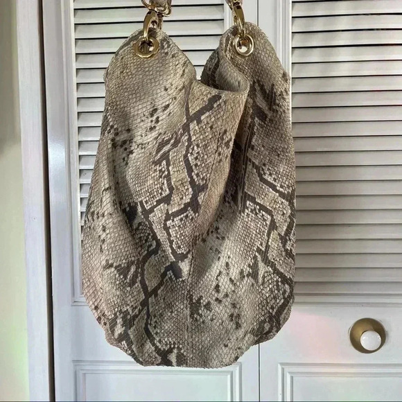 Maurizio Taiuti Genuine Leather Python Shoulder Purse - Picture 4 of 15